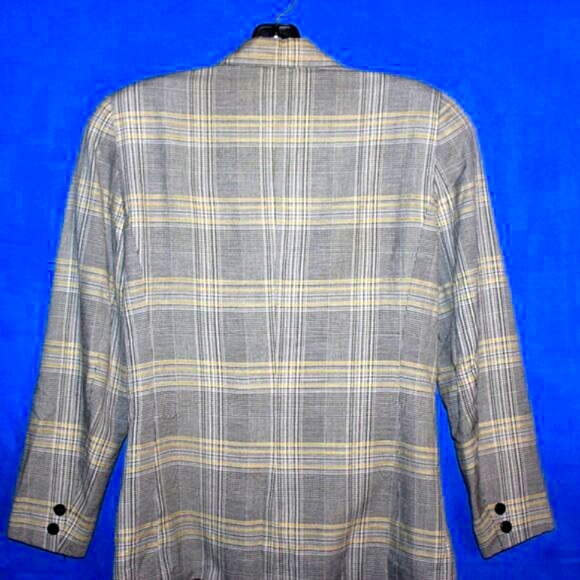 Vintage Leslie Fay Petite Sportswear Double Breasted Blazer - Plaid - Made in US - Picture 3 of 6